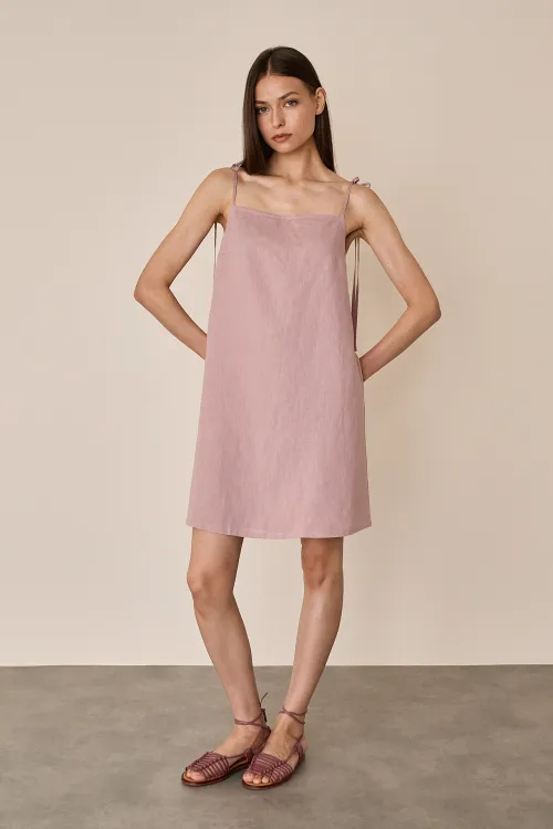 Double linen dress