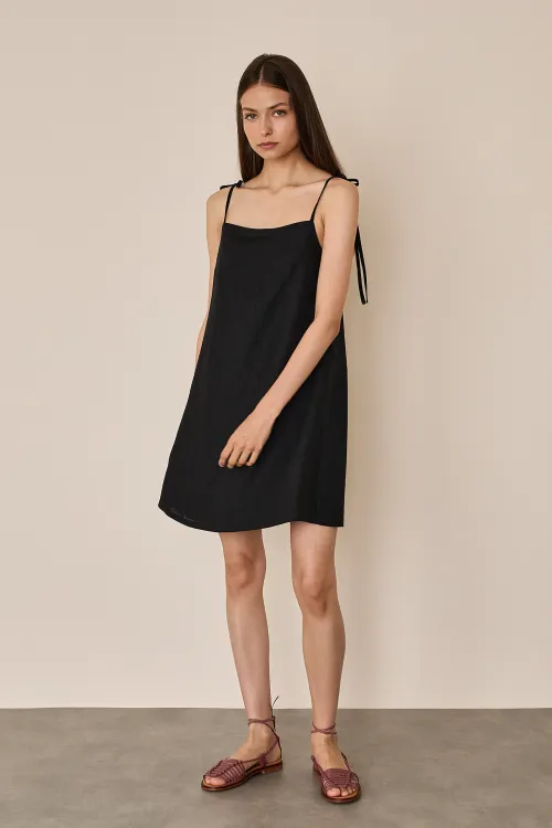 Double linen dress