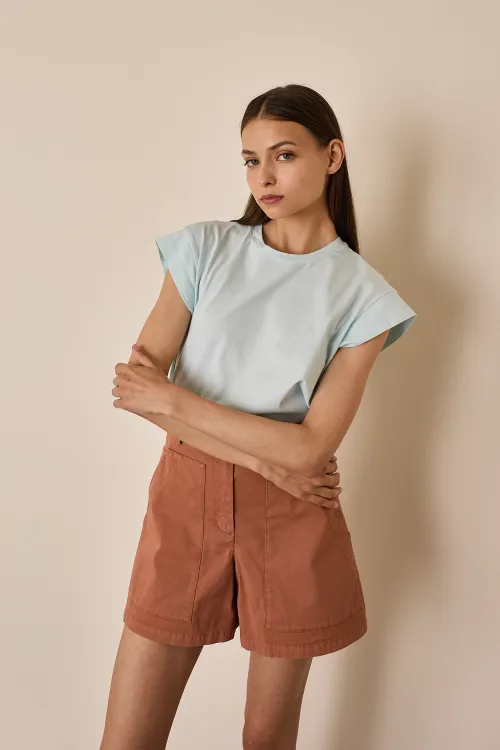 Cap-sleeve t-shirt