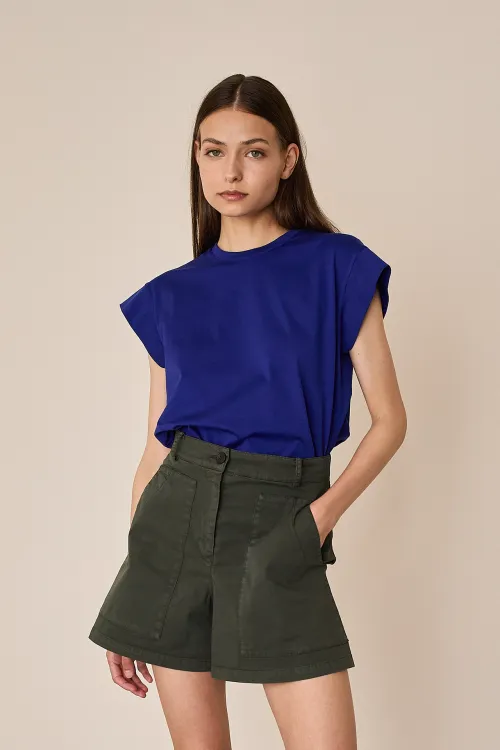 Cap-sleeve t-shirt