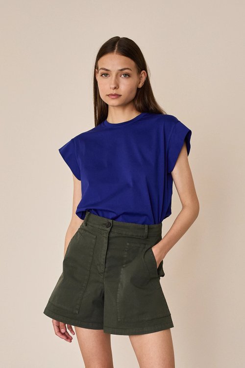 Cap-sleeve t-shirt