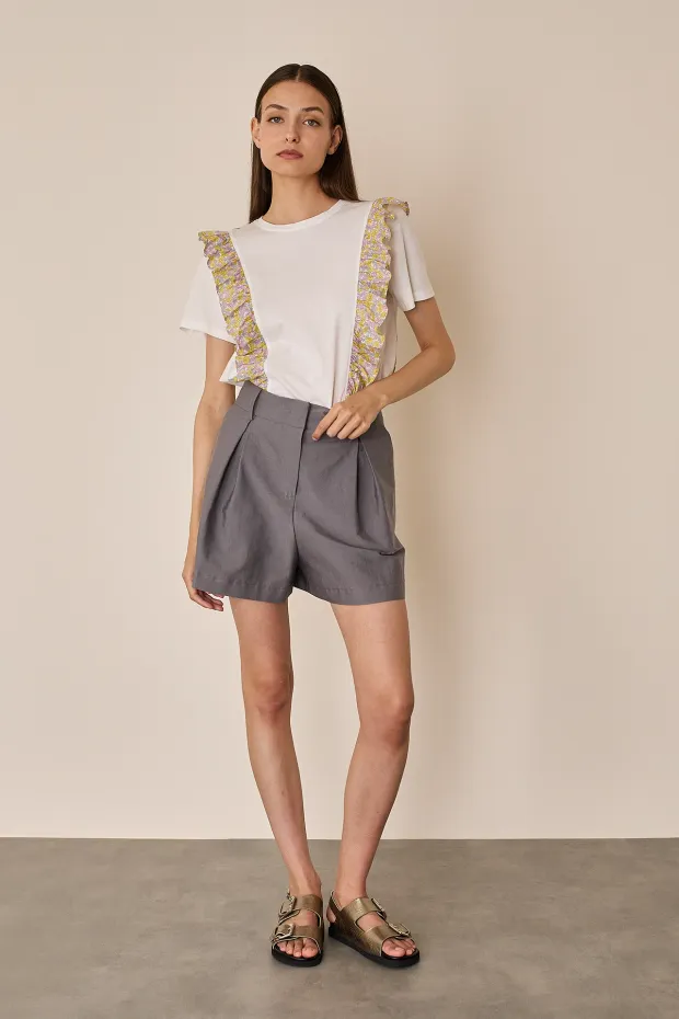 T-shirt con volant – Made with Liberty Fabrics