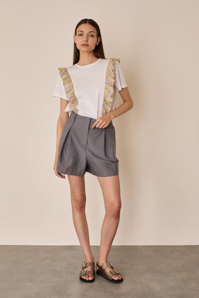 T-shirt con volant – Made with Liberty Fabrics