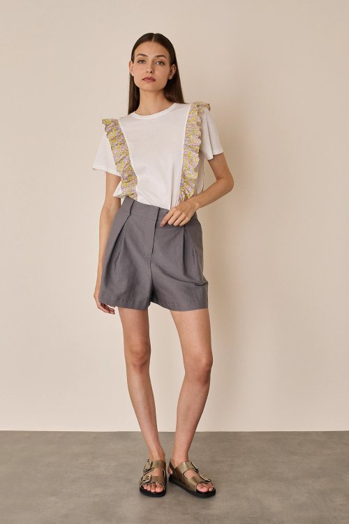 T-shirt con volant – Made with Liberty Fabrics
