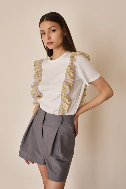 Ruffled tee – Made with Liberty Fabrics