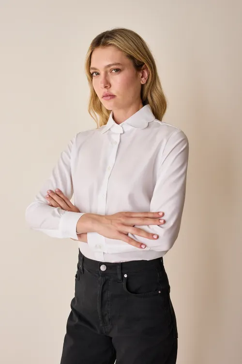 Petal collar shirt