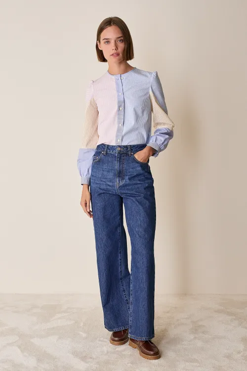Cotton patchwork shirt