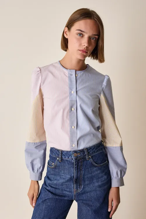 Cotton patchwork shirt