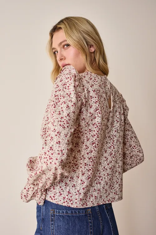 Country top with ruffles