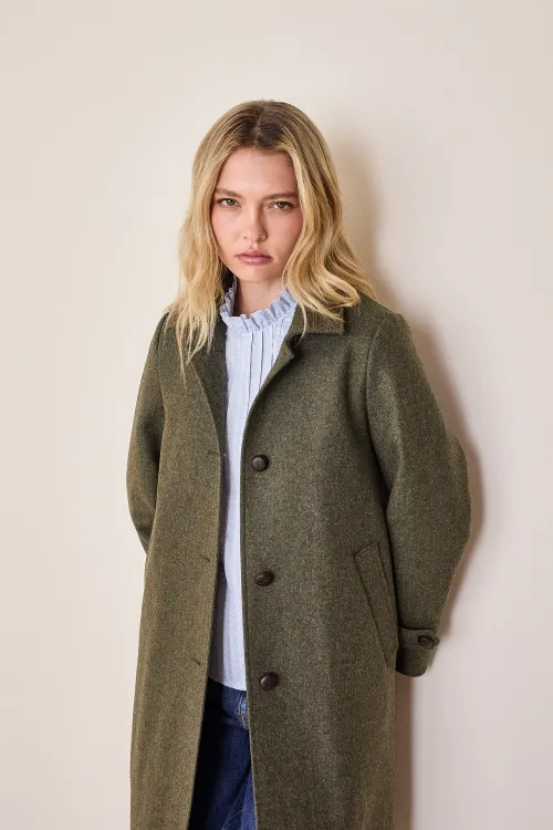 Cappotto stile loden in lana vergine