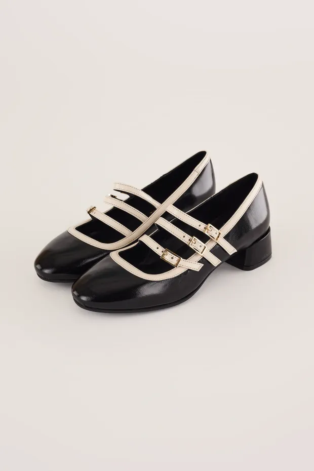 Retro Mary Jane with triple straps