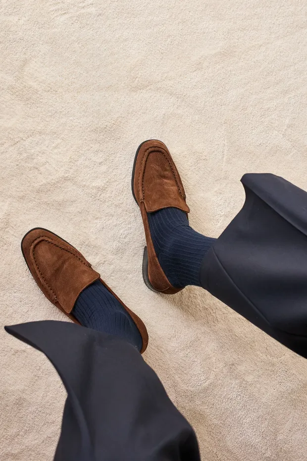 Suede loafers