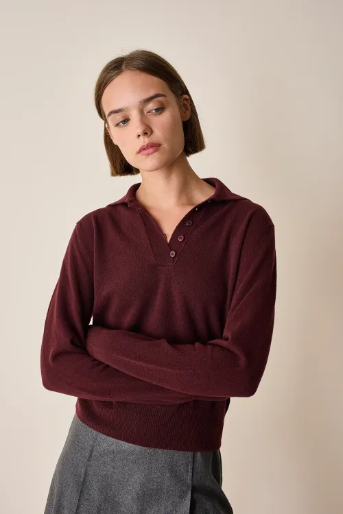 Thin polo sweater