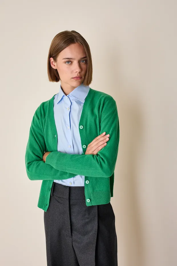 Thin V-neck cardigan