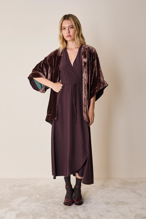 Velvet kimono jacket