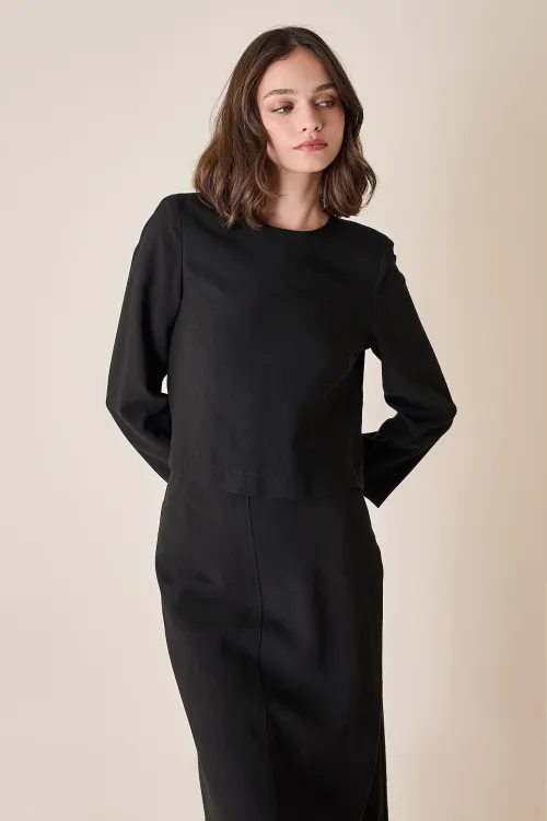 Blusa in tessuto fluido