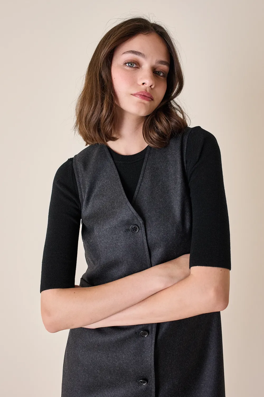 Abito gilet in lana vergine