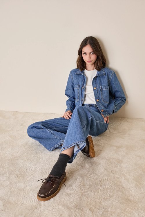 Light wash denim jacket