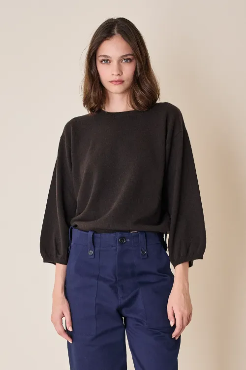 Maglia con maniche a sbuffo