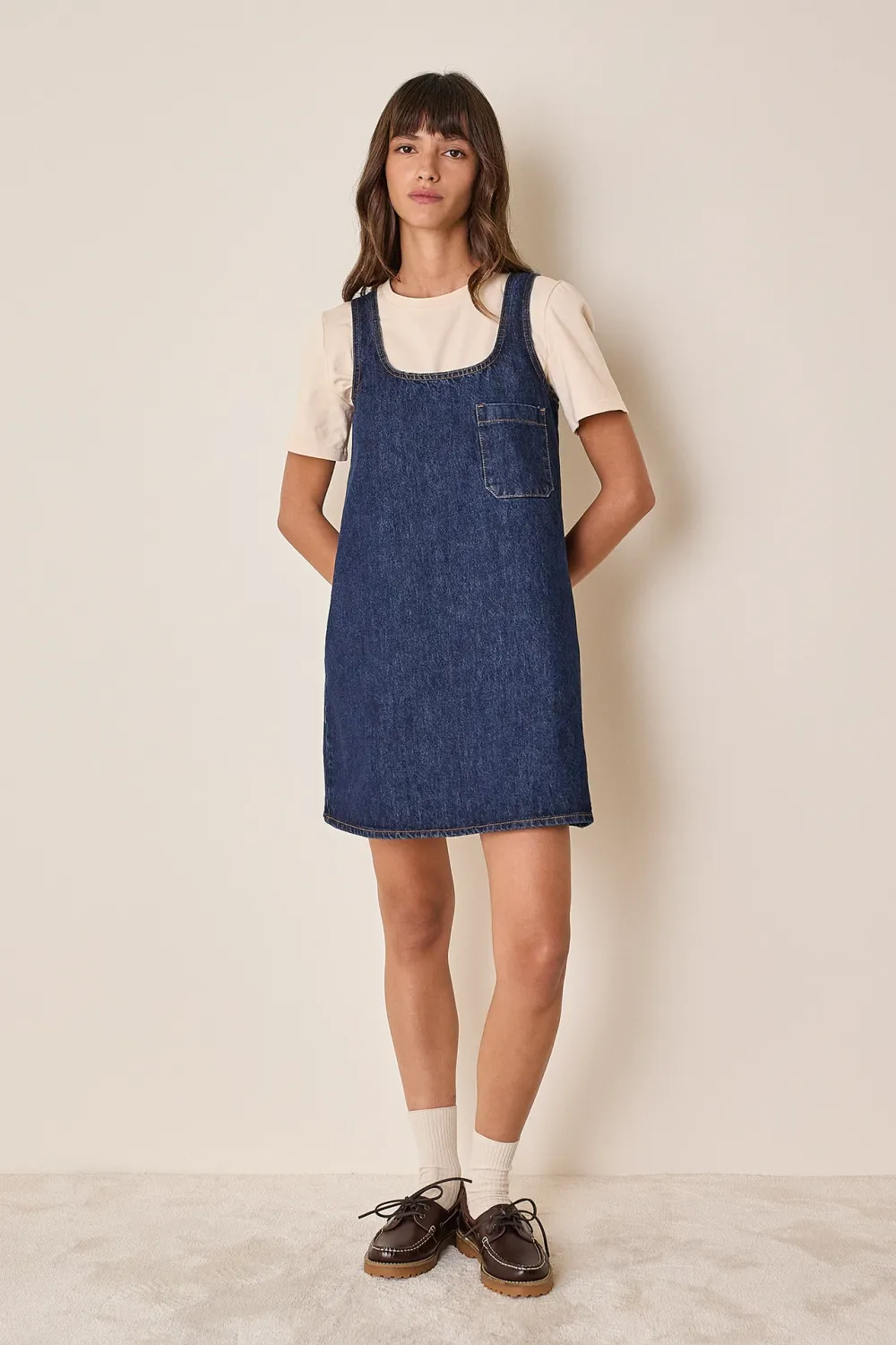 Abito a trapezio in denim