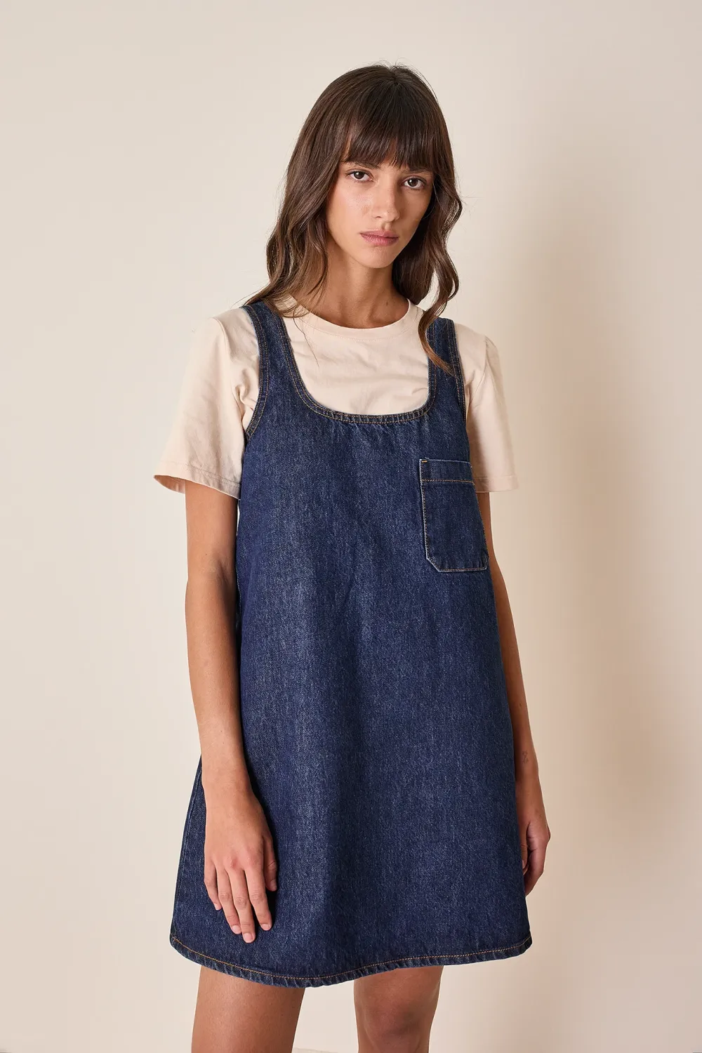 Abito a trapezio in denim
