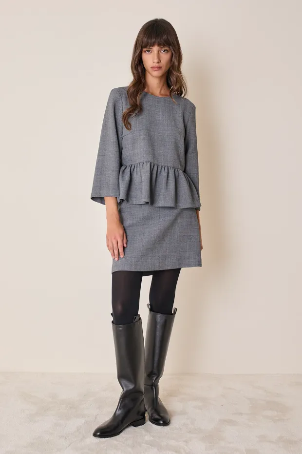 Wool-blend miniskirt