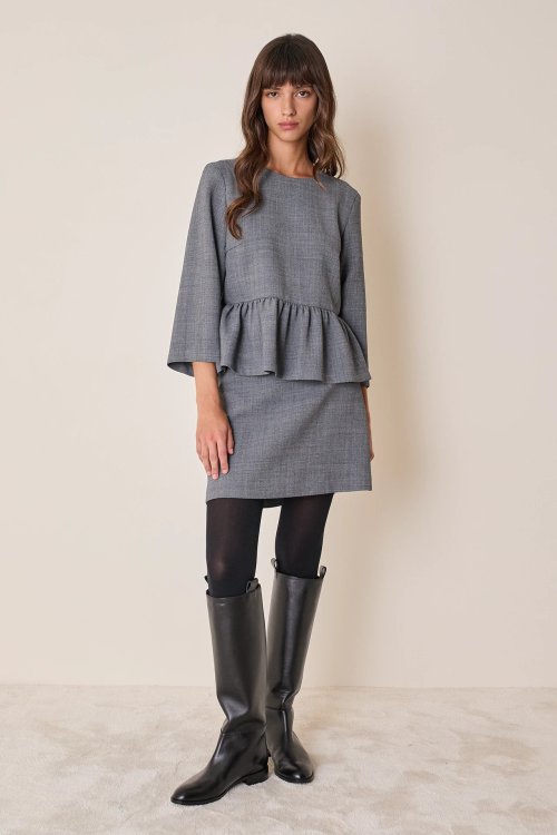 Wool-blend miniskirt