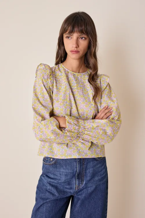 Top con volant – Made with Liberty Fabrics