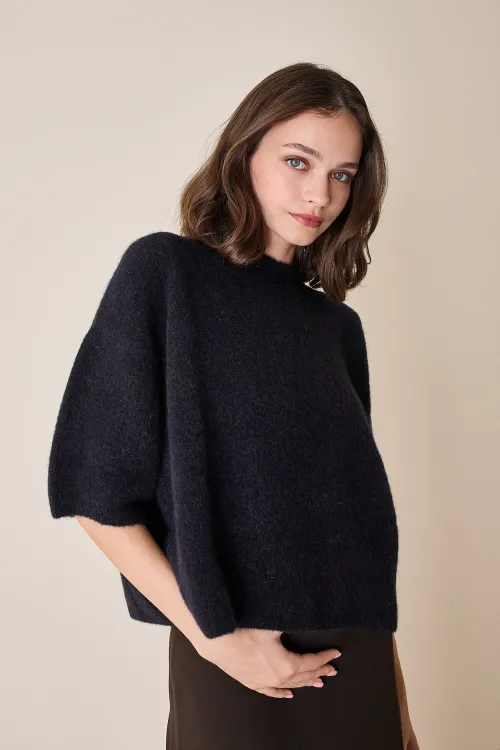 Maglia a mezze maniche in alpaca Piura